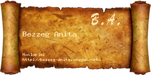 Bezzeg Anita névjegykártya